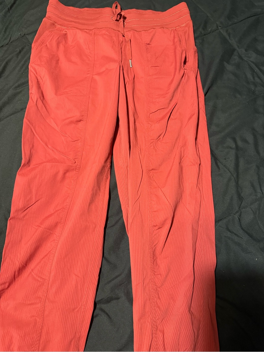 lululemon athletica women Coral Red Drawstring Pants